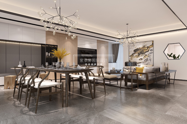 現代中式裝修案例，開放而又內斂！